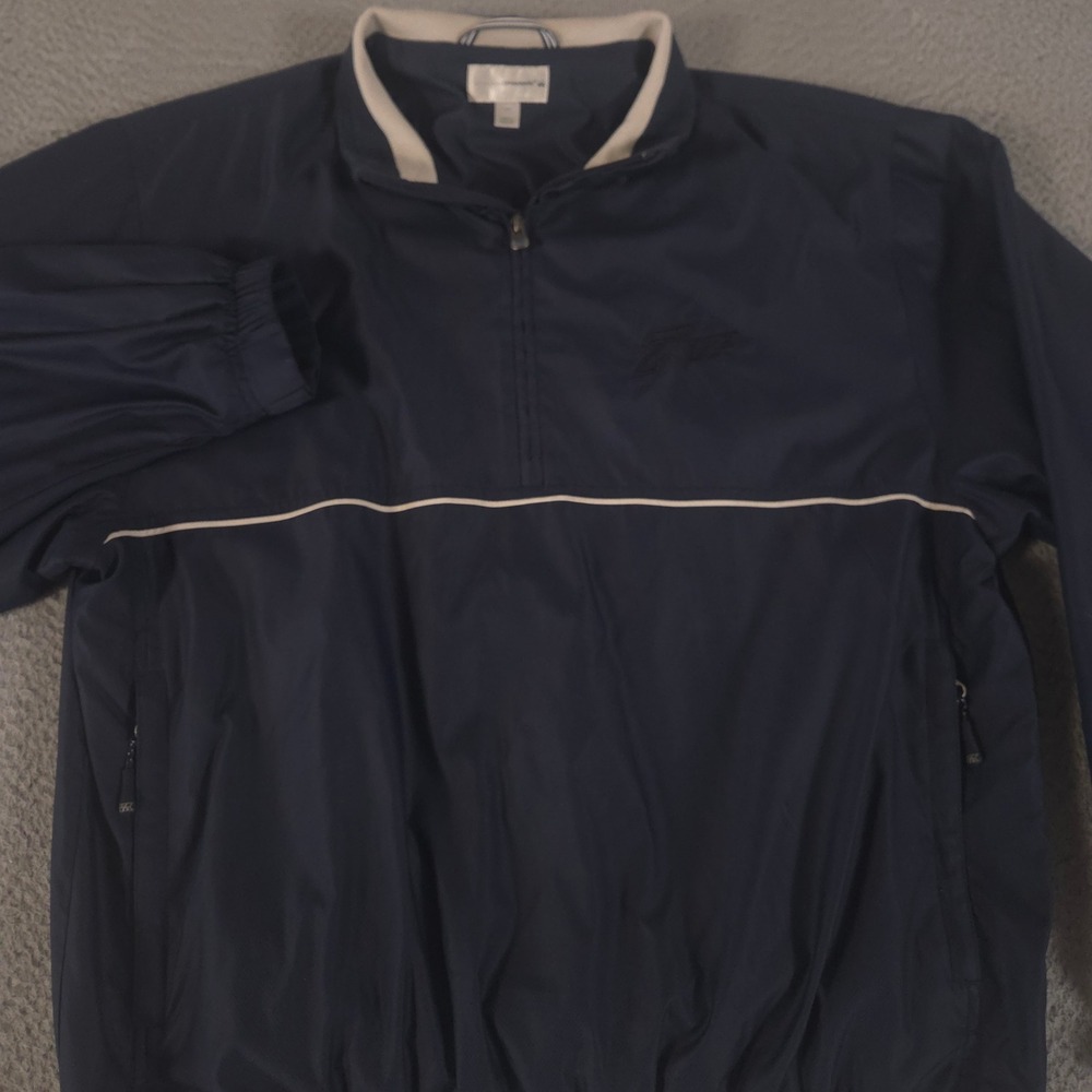 Cutter & Buck Jacket Mens Large Navy Traverse Recycled Stretch 1/4 Zip Pullover
